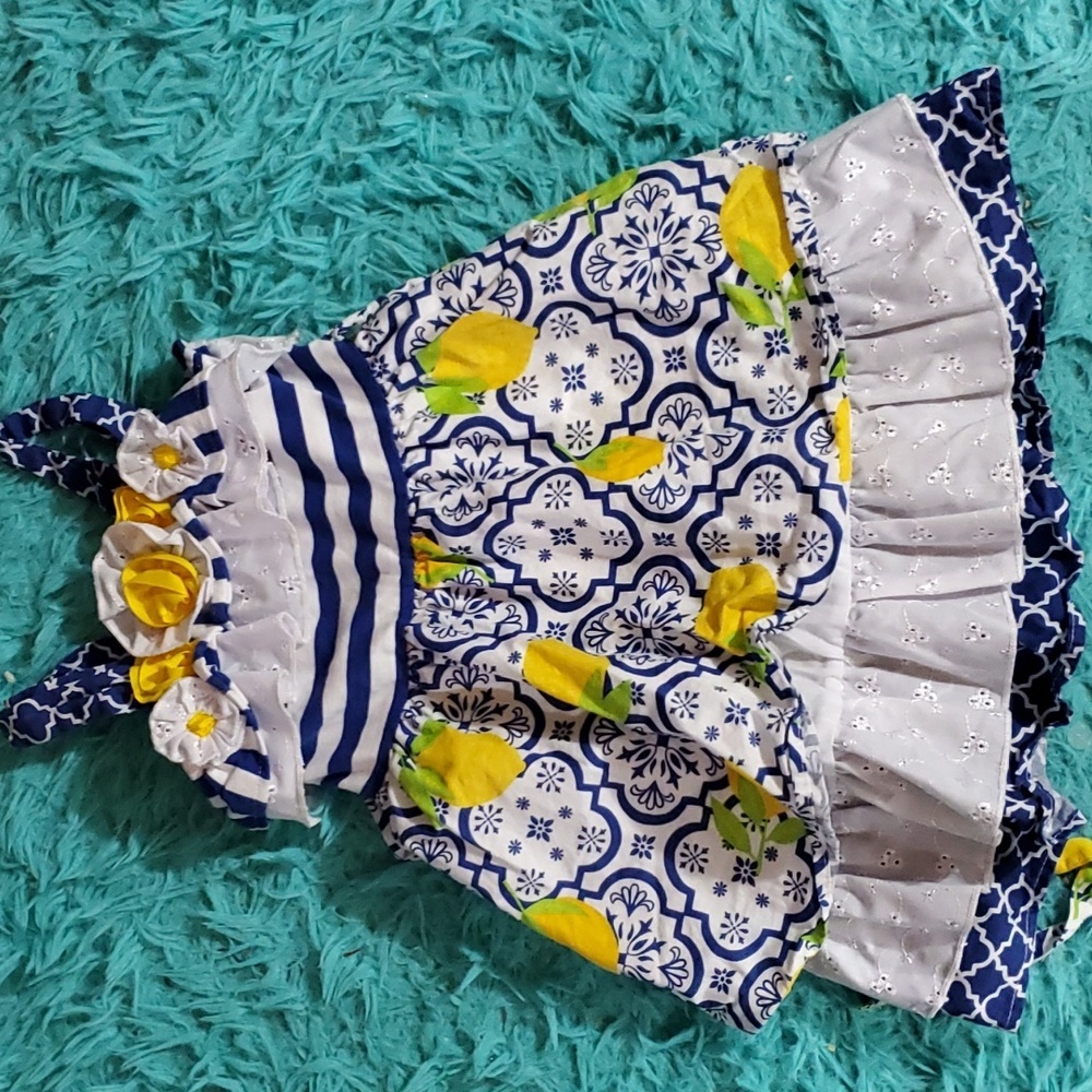 Counting Daisies Lemons Tiered Sundress